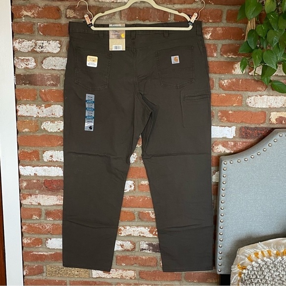 Carhartt Men's Rugged Flex Rigby 5-Pocket Pants Size 44 x 34 New green gray - Picture 9 of 9